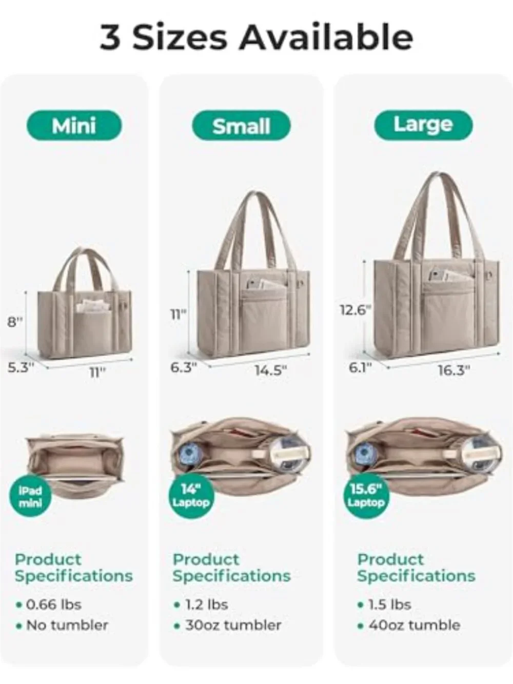 Crossbody Tote Bag with Laptop Compartment